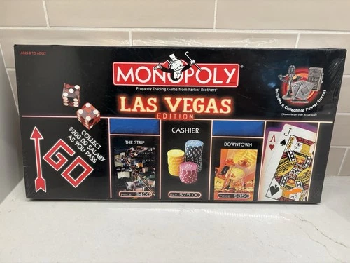 Vintage Monopoly Las Vegas Edition Board Game 2000 Hasbro SEALED NEW!