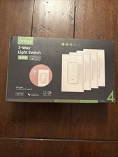 GHome Smart 3-Way Light Switch SW6, 4 Pack, App, Voice, Alexa, Google, NIB