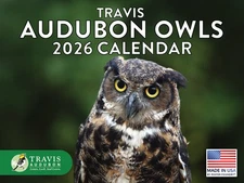 Owl Calendar 2026 Travis Audubon Monthly Wall Calender 12 Month