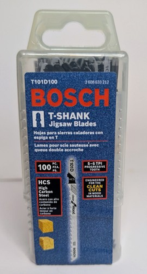 #ad BOSCH T101B100 4 In 100 Ct T SHANK JIG SAW BLADES 10 TPI CLEAN WOOD CUTTING $98.50
