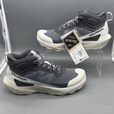 Salomon Elixir Activ Mid GTX Mujer 10 Botas de Senderismo Zapatos Gris Púrpura Impermeables