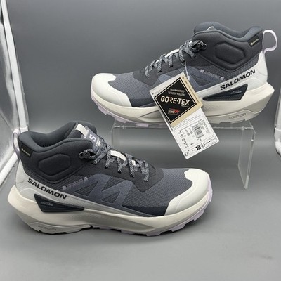 Salomon Elixir Activ Mid GTX Womens 10 Hiking Boots Shoes Grey
