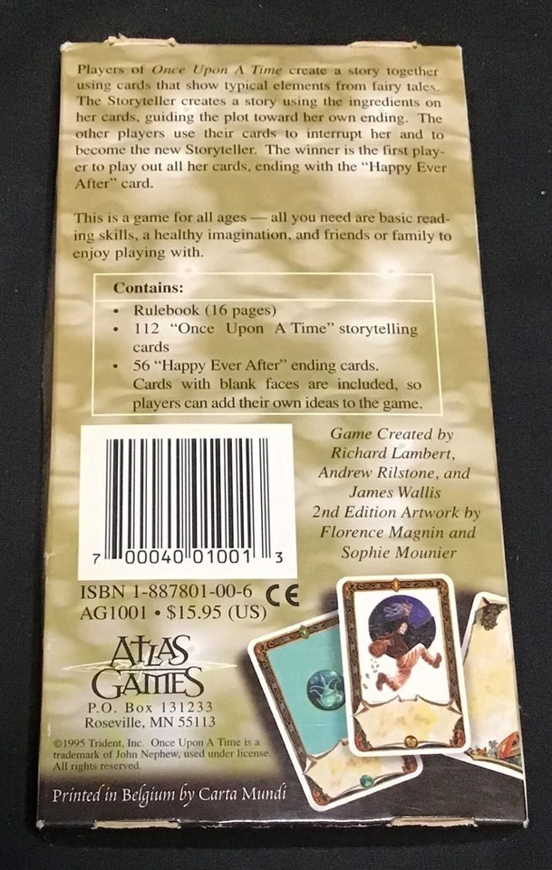 Once Upon A Time ~ Second Edition ~ Cards Sealed ~ 1995 ~ OEJ - Image 2 of 3