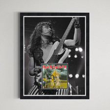 Steve Harris - Iron Maiden Hand Signed Authentic Autograph Framed Display