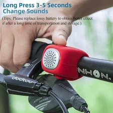 ROCKBROS Electric Bike Horn 110 dB Electra Bike Bell Loud Bike Horn Electronic