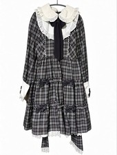 Preview of Angelic Pretty Check Dress Gray Lolita Fashion Casual Wear Adjustable Skirt Japa