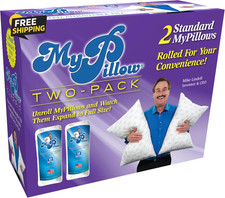 Standard Bed Pillows Set of 2 Medium Sleeping Pillow Back Side Stomach Sleep