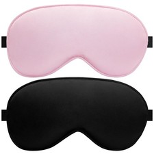 Silk Sleep Mask Blindfold Adjustable Strap for Men  Women Eyeshade Cover