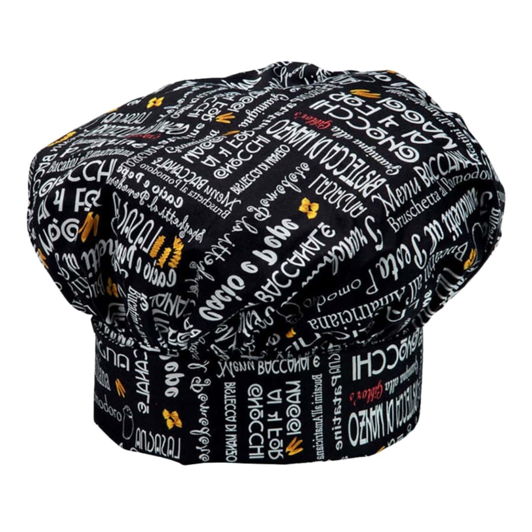Hat Chef Unisex Menu Black With Tear - GIBLOR'S - Cook Restaurant