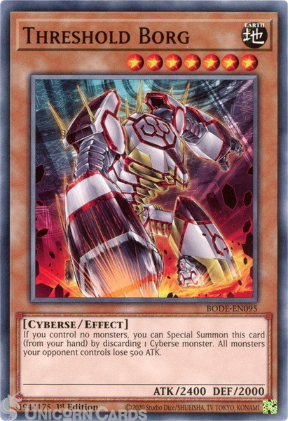 BODE-EN095 Threshold Borg : Common : 1st Edition Mint YuGiOh Card