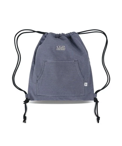 CODEGRAPHY Pinstripe Draw String Bag - Purple Purple - product listing photo