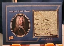 2025 Pieces of the Past George Frideric Handel Historical Handwritten Relic #126