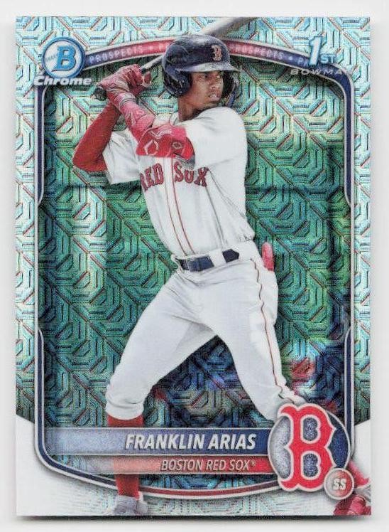 2025 Bowman #BCP-67 Franklin Arias Chrome Prospects Mojo Refractor