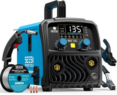 Seesii 135A 3-in-1 IGBT Inverter Welder Flux Core MIG/Lift TIG/Stick Welding