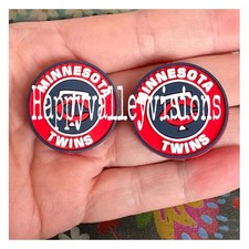 2 Pce MINNESOTA Baseball Team Silicone Focal Beads DIY Pens Crafts