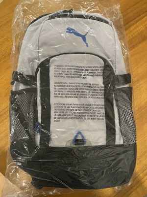 PUMA Evercat Fraction Backpack Padded Shoulder Straps Gray Blue One Size NWT