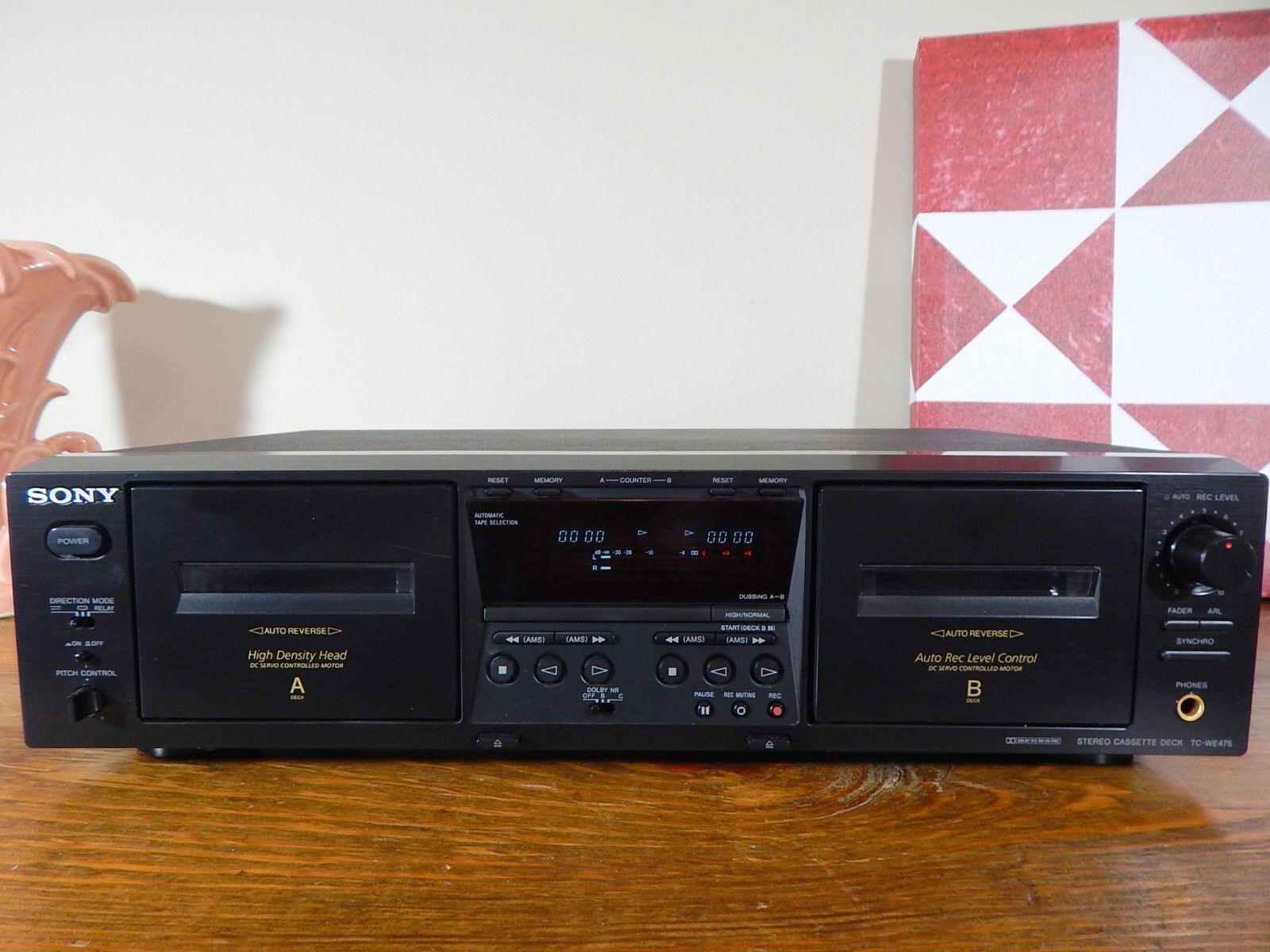 Sony TCWE475 Dual Cassette Deck With Pitch Control TESTED eBay