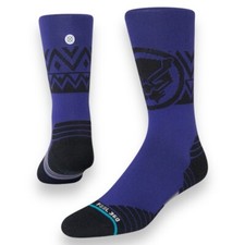 Stance Black Panther Socks Medium 6-8.5 Marvel The King Mid Purple Wakanda Comic