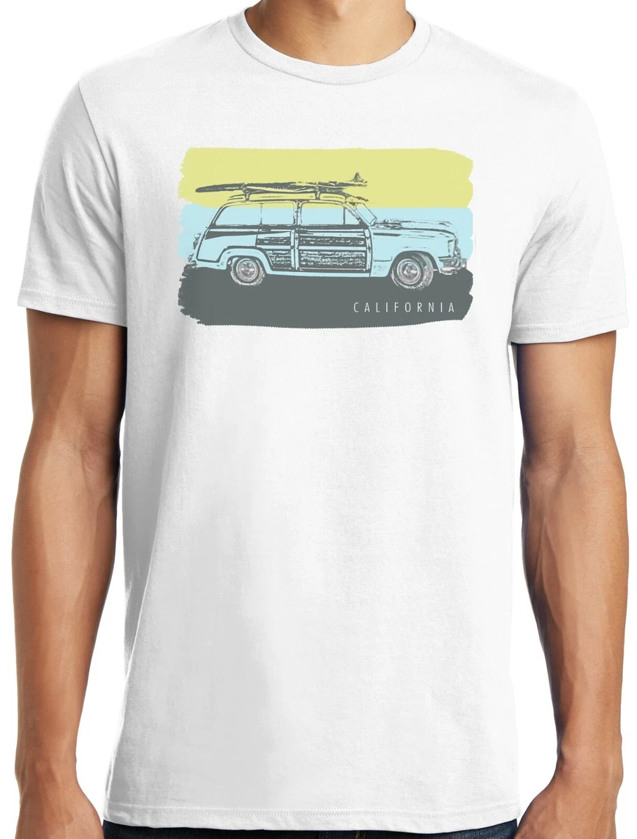 Big Guys Rule Big and Tall Cali Woody Surf Wagon TShirt