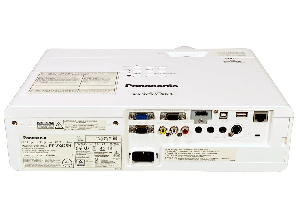 Panasonic PT-VX425NU 3LCD Projector Wireless 4500 Lumens 4K 10W Speakers w/Kit🎯 - Image 3 of 4
