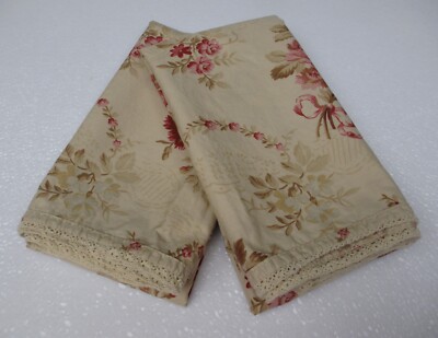 Ralph Lauren Post Road Floral Crochet Lace 2 King Pillowcases