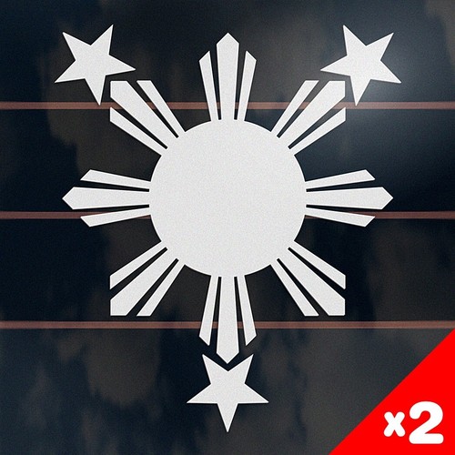 Philippine flag in sun filipino shirt sticker filipino