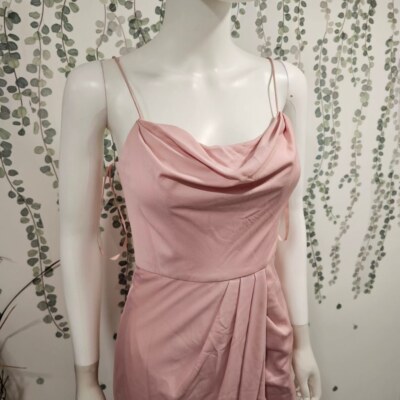 Bariano Pink Drape Front Maxi Dress Sz 4 | eBay