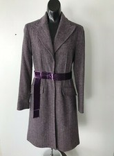 Etcetera Women's Tweed Coat Herringbone Size 2 Purple New