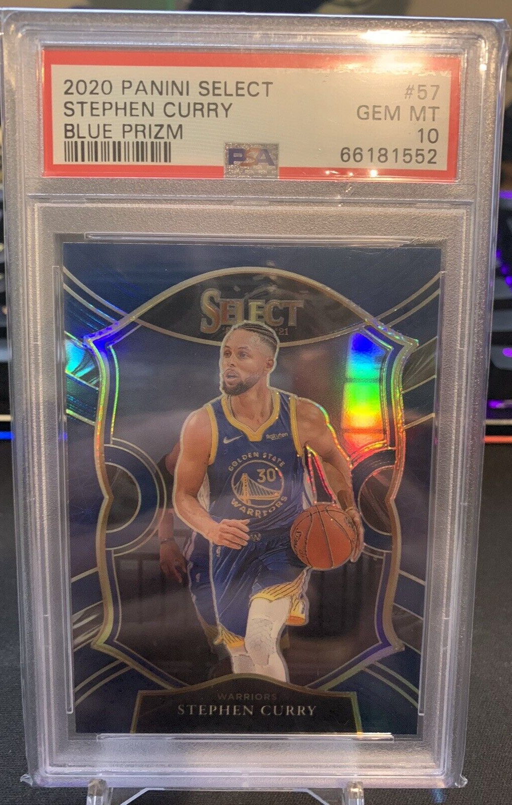2020 Panini Select - Stephen Curry - Concourse Blue Prizm - PSA 10