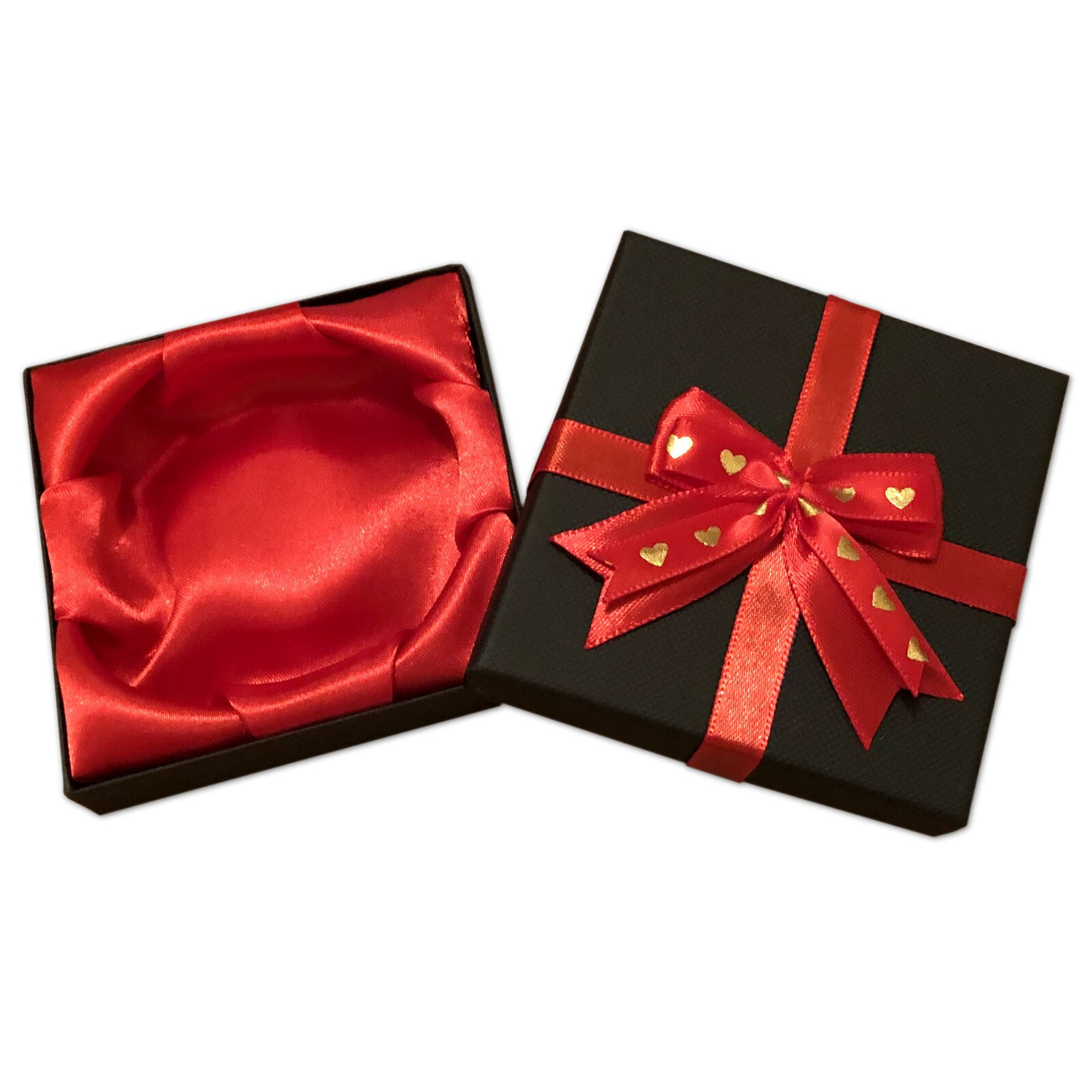 GOLD HEART decor jewellery GIFT BOX for earring bracelet necklace set watch eBay