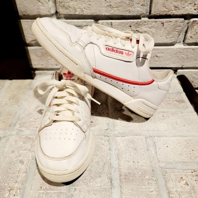 Size 10 - adidas Continental 80 White Scarlet Flash Red for sale online |  eBay