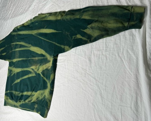 Nike Green and Yellow Tie Dyed Crew Neck Sweatshirt Mens Size L Vintage Striped - Picture 13 of 14
