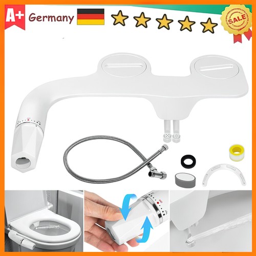 Dusch WC Aufsatz Bidet Doppel-Düse Intimdusche Toilette Sprühgerät Waschkit 2025 - Bild 12 von 15