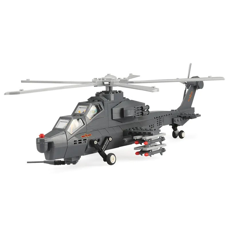 Wange Building Blocks THE WZ-10 Fiery Thunderbolt Helicopter