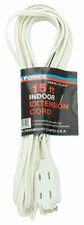 15' Extension Cord 16 Gauge 2 Wire 3 Outlet Power Tap