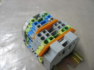 NEW WAGO  4 + 2G POSITION DIN MOUNT CONTACT BLOCK  ASSEMBLY P9444