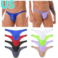 US Men's Low Rise Bikini Briefs G-string Thongs Jockstrap Stylish Swim Underwear