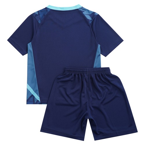Kids Boys Sport Suit Training T-shirt V Neck Uniform Jogging Activewear Casual - Picture 17 of 55
