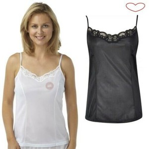 black satin vest top