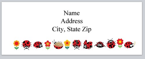 Personalized Address Labels Cute Ladybugs (Bx 467) - 第 1/3 張圖片