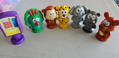 Vtech Smartville Alphabet Animal Replacement Interactive Plastic Figures 7 Lot