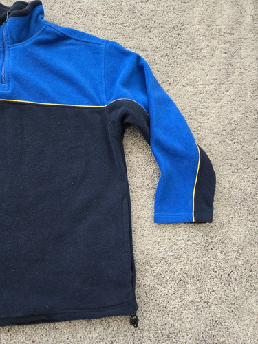 Faded Glory Pullover Mens Large (42/44) 1/4 Zip Fleece Long Sleeve Blue - Picture 2 of 9