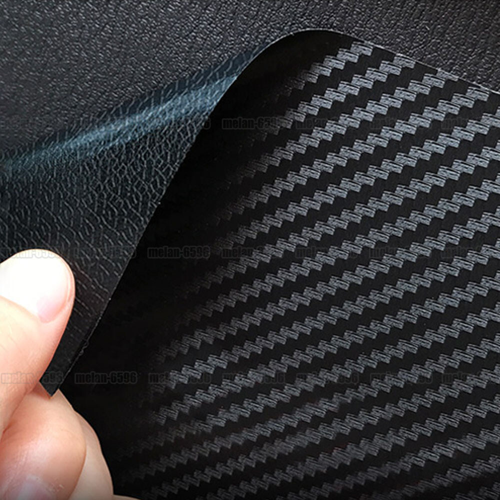 100x40cm Black Carbon Fiber Vinyl Film Car Wrap 3D Bubble Free Air Release