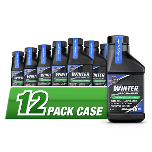 OPTI-LUBE WINTER ANTI-GEL DIESEL FUEL ADDITIVE - Case of 12, 4oz. Bottles