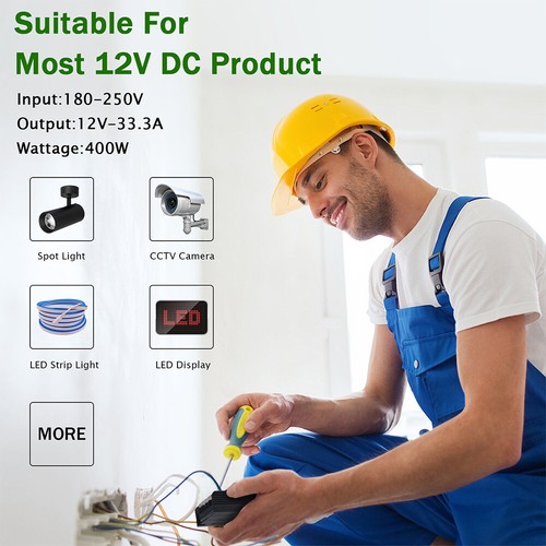 DC 12V 24V LED Transformador Fuente de alimentación conmutada Tira LED Transformador 60W-400W - Imagen 8 de 34