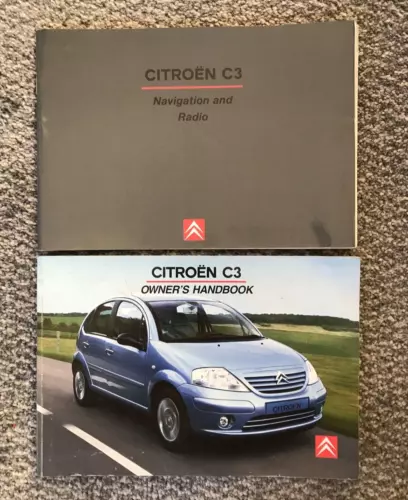 Citroen C3 Owners Handbook / Manual AND Radio & Navigation Guide 2002 - 05