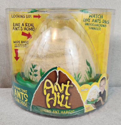 Inscet Lore 2008 Ant Hill Living Ant Habitat Cross Cut Design Wide Base NEW