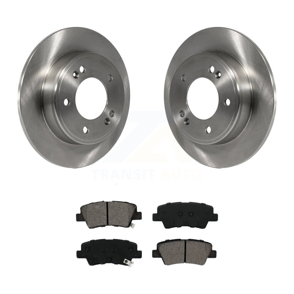 Hyundai Kia Kona Forte Elantra GT Rear Brake Rotor & Semi-Metallic Pad Kit