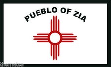 PUEBLO OF ZIA INDIAN TRIBE FLAG 5" HELMET BUMPER STICKER DECAL MADE IN USA