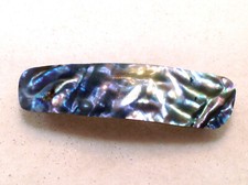 BLUE PAUA SEA SHELL HAIR BARRETTE 80's VINTAGE